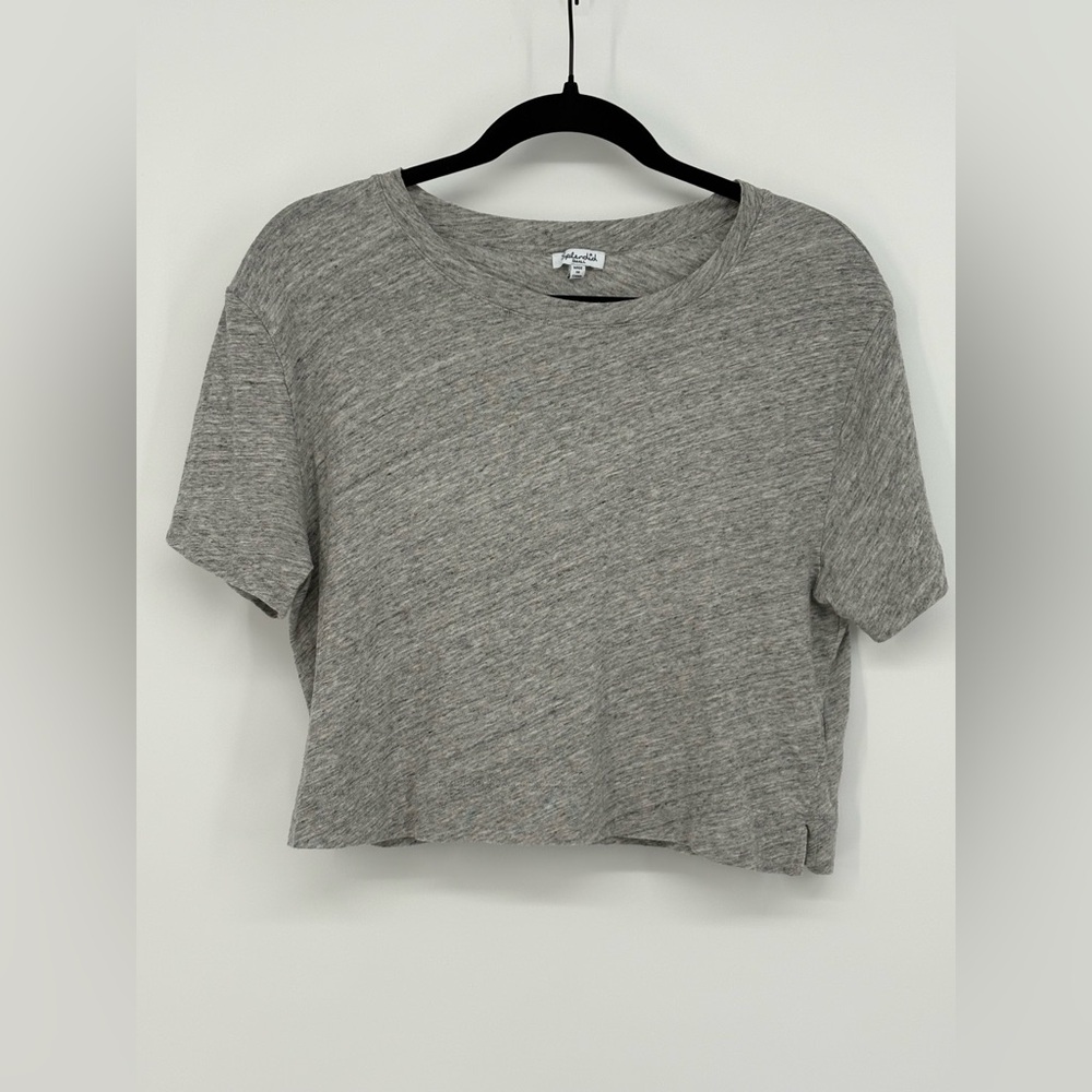 SPLENDID Top 100% Cotton Heather Gray Short Sleeve Women’s Small